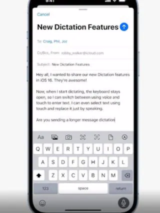 A picture of a more seamless dictation feature coming to the iphone