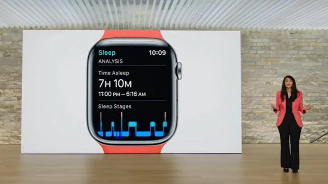 A picture of Apple's more detailed sleep analysis